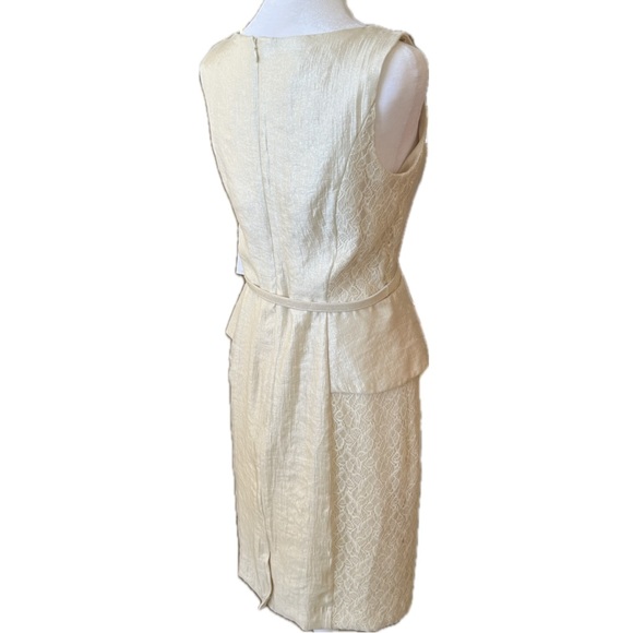 London Times Size 6 Champagne satin & lace dress NWT - Picture 2 of 5